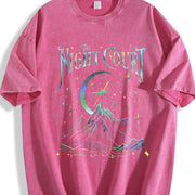The Night Court Velaris City of Starlight vintage washed oversized T-shirt in Red