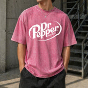 Dr Pepper Est. 1885 Vintage Washed T-Shirt in Red
