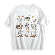 Silly Goose Roofer Cotton T-Shirt in White