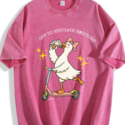 Off to Regulate Emotions Vintage Washed T-Shirt in Red