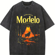 Cerveza Modelo Vintage Washed T-Shirt in Black