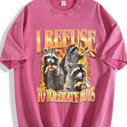 I Refuse to Tolerate Nuts Vintage Washed T-Shirt in Red