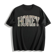 Retro Camo Western Cotton T-Shirt in Black