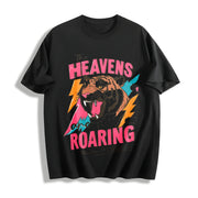 The Heavens Are Roaring Cotton T-Shirt in Black