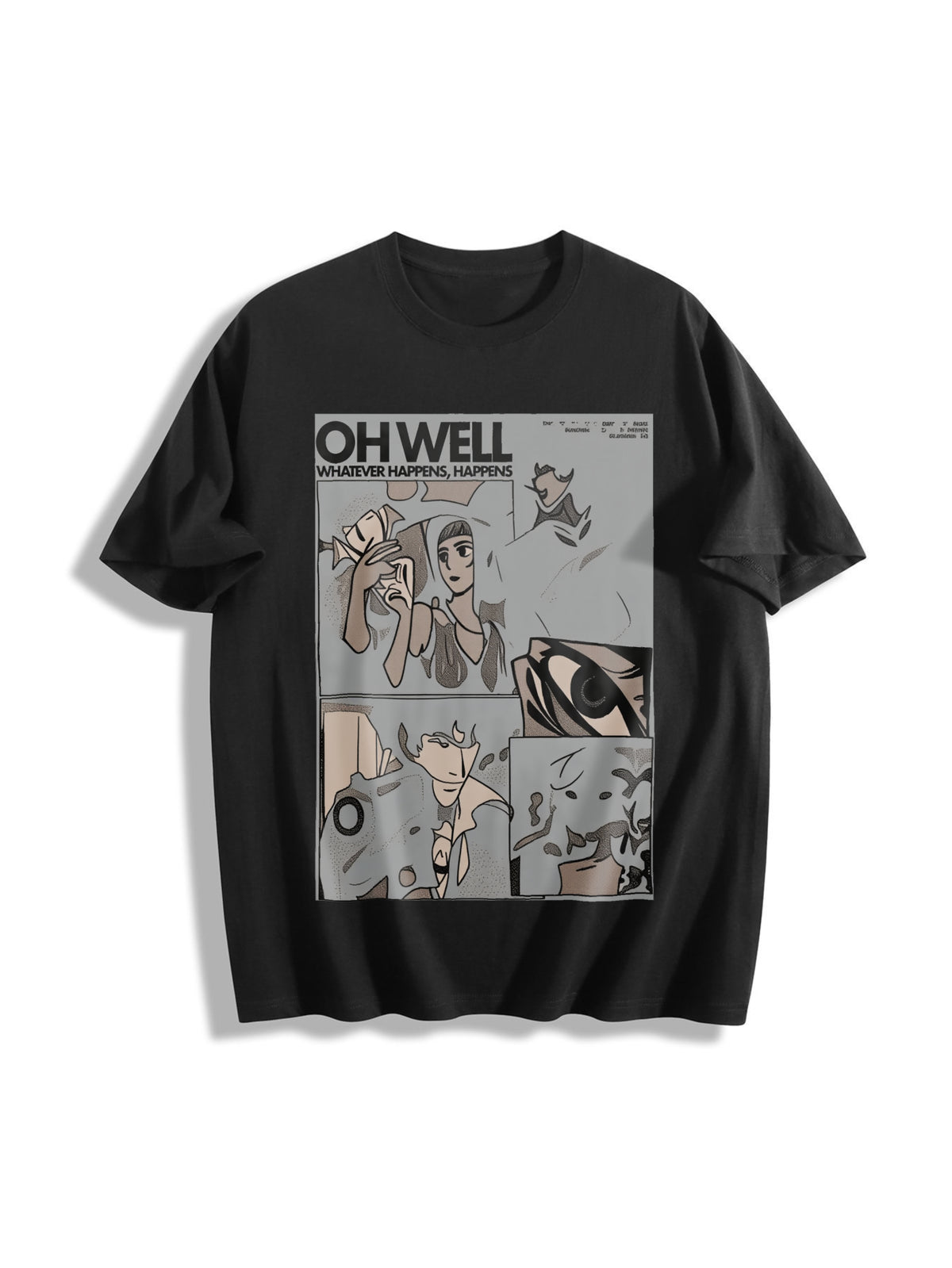 Retro Cowboy Bebop Anime Mineral Anime Manga Heavy Cotton T-Shirt in Black