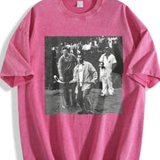 Adam Sandler Golf Scene Collage vintage washed oversized T-shirt in Red