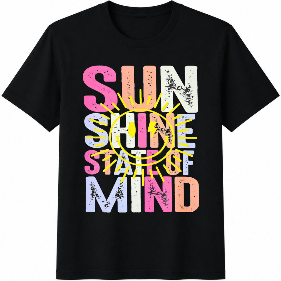 Sunshine State of Mind Cotton T-Shirt in Black