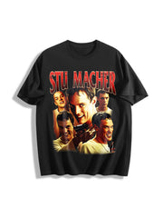 Stu Macher 90s Bootleg Classic Cotton T-Shirt in Black