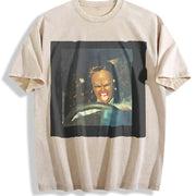 Angry Glam Doll Driving Vintage Washed T-Shirt in Beige