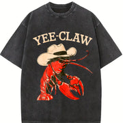 Elegant and Refined Vintage Washed T-Shirt in Black