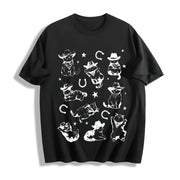 Cowboy Cats and Kittens Western Cowboy Cotton T-Shirt in Black