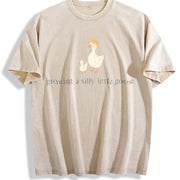 Growing a Silly Little Goose Vintage Washed T-Shirt in Beige