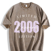 Personalized 2006 20th Birthday for Girl Vintage Washed T-Shirt in Brown