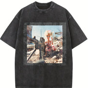 Glam Doll in a Shopping Cart Vintage Washed T-Shirt in Black