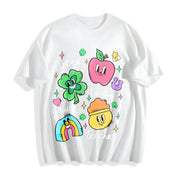 St Patrick’s Day Teacher Colors Cotton T-Shirt in White