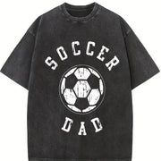 Soccer Dad Vintage Washed T-Shirt in Black