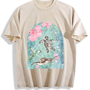 I Will Be with You Vintage Washed T-Shirt in Beige