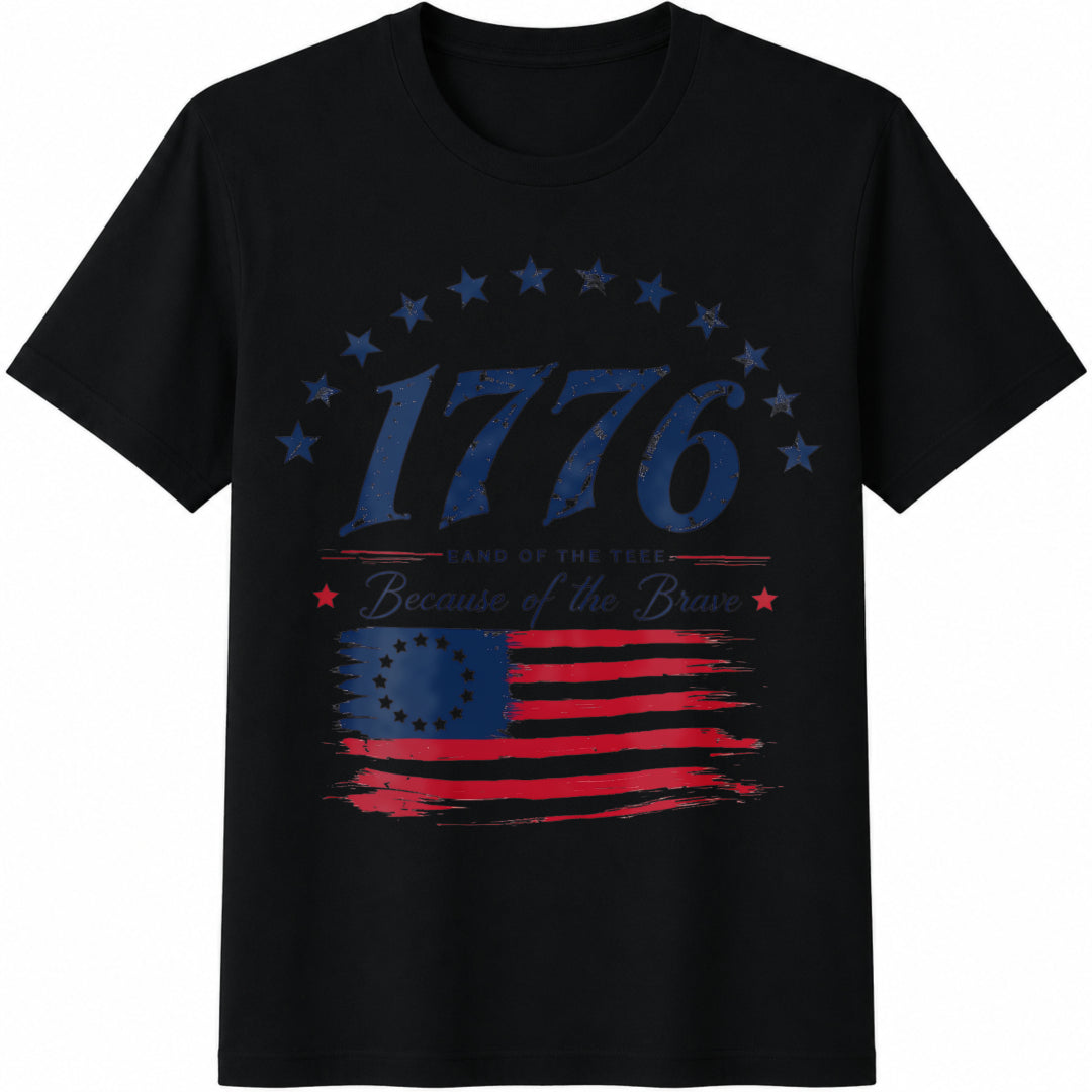 The Land of the Free Cotton T-Shirt in Black