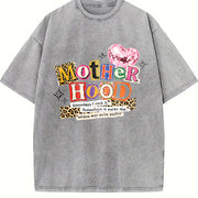 ✊🏾 Mom's MotherHood Vintage Washed T-Shirt in Gray