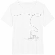 Fly Fishing Hand Original Cotton T-Shirt in White