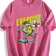 A Fit Pear Is a Happy Pear Exercise Vintage Washed T-Shirt in Red