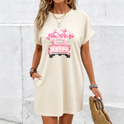 Valentine's Day Loose Cotton T-Shirt in White