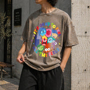 It's Okay to Feel All the Feels Vintage Washed T-Shirt in Brown