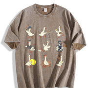 Silly Goose Softball Vintage Washed T-Shirt in Brown