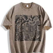 Retro 90s Rainforest Vintage Washed T-Shirt in Brown