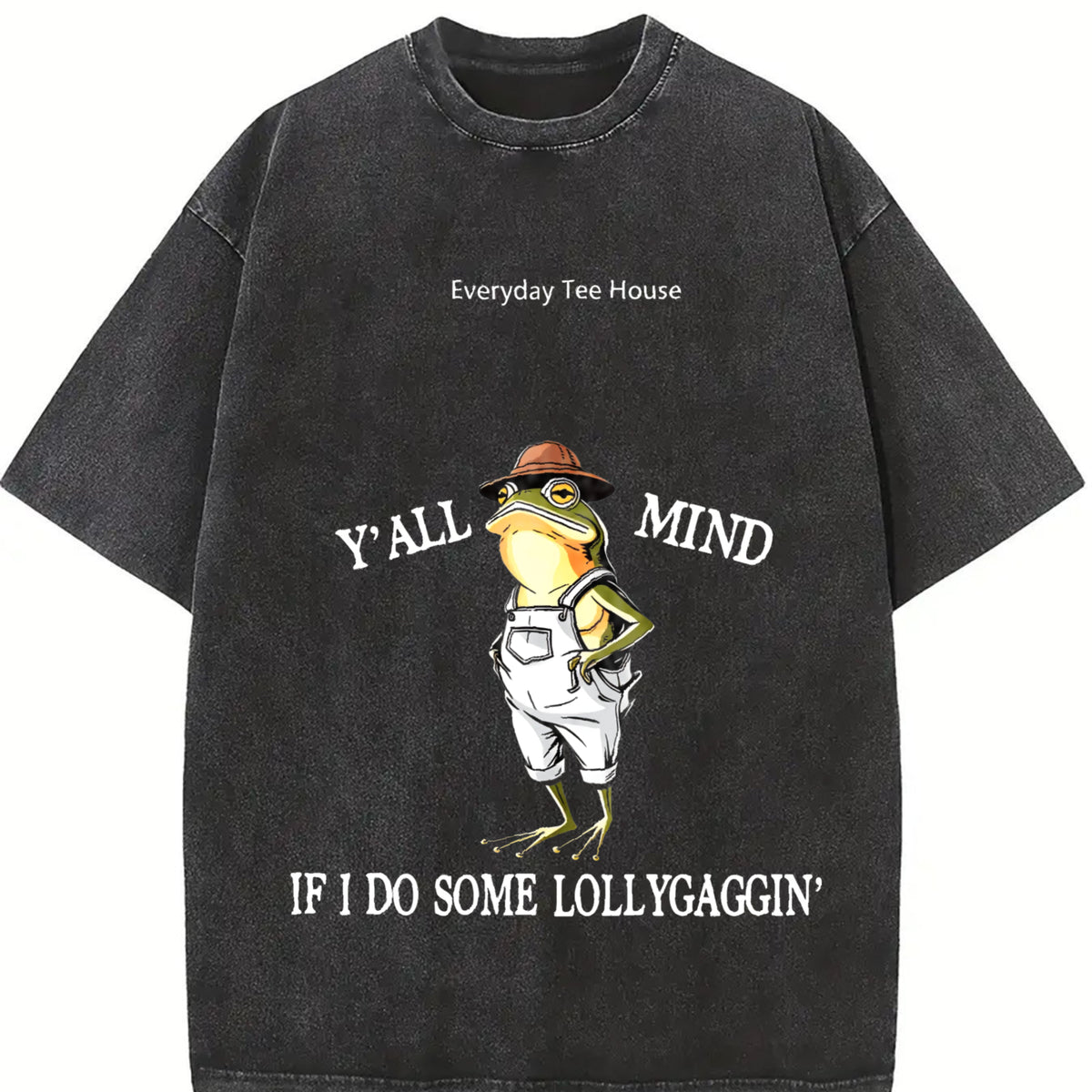 Do You Mind If I Take a Walk? Vintage Washed T-Shirt in Black