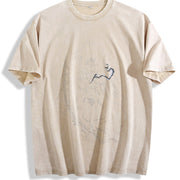 Manga Black Clover Yami Sukehiro vintage washed oversized T-shirt in Beige