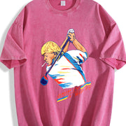 John Daly Golf of America 4th of July Vintage Washed T-Shirt in Red