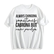 Short-sleeved Round-neck with a Mexican Cotton T-Shirt in White