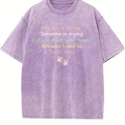 Mom to Young Children Please Send Wine Vintage Washed T-Shirt in Purple