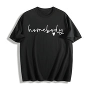 Homebody Cute Cotton T-Shirt in Black