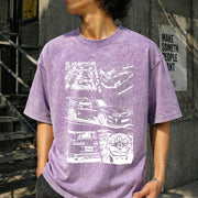 Toyota Supra JDM Vintage Washed T-Shirt in Purple