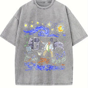 Fun: Loose- Swear Birthday Vintage Washed T-Shirt in Gray