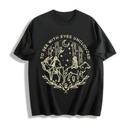 Princess Mononoke Acid 90s Cotton T-Shirt in Black