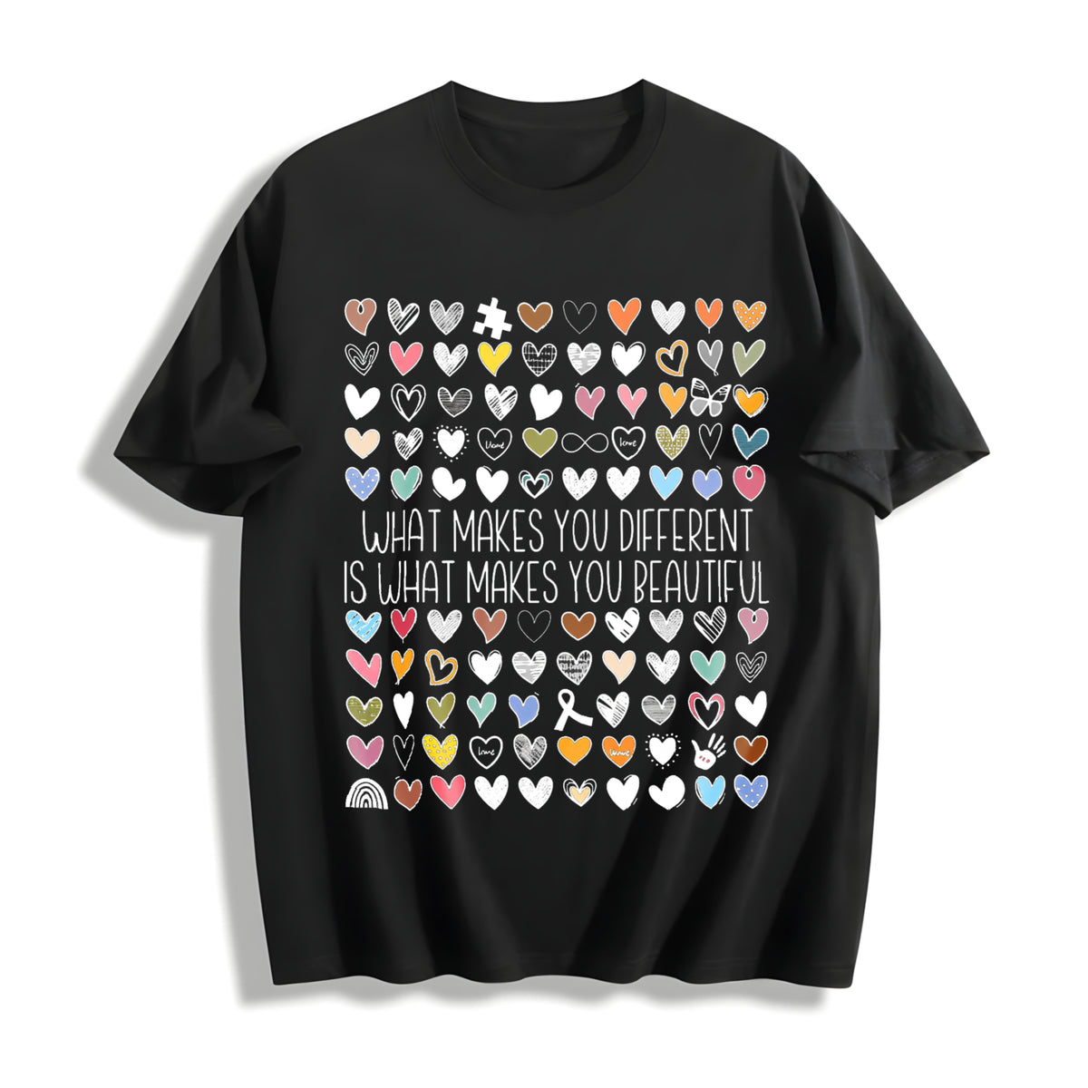 Support Autism Awareness for Inclusion Advocates Cotton T-Shirt in Black