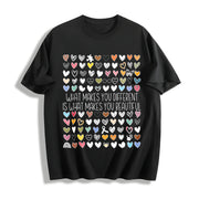 Support Autism Awareness for Inclusion Advocates Cotton T-Shirt in Black