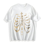 Asymmetrical Off-shoulder Cotton T-Shirt in White
