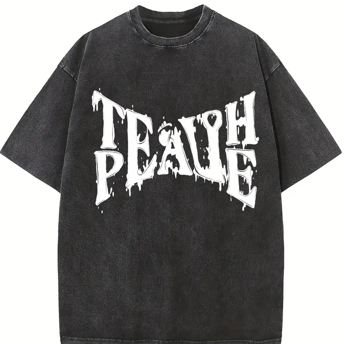 Death Peace Vintage Washed T-Shirt in Black