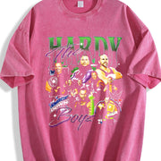 The Hardy Boyz Wrestling – WWE Legends – Jeff & Matt vintage washed oversized T-shirt in Red