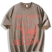 Retro Capybara 90s Vintage Washed T-Shirt in Brown