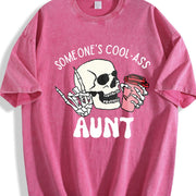 A and Unique Auntie Vintage Washed T-Shirt in Red