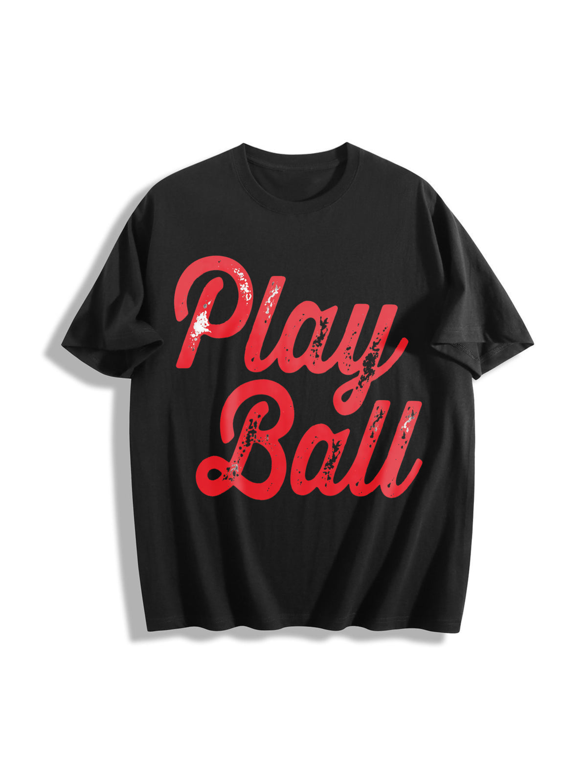 Play Ball Game Day Cotton T-Shirt in Black