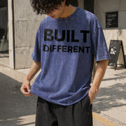 Built Different Vintage Washed T-Shirt in Blue
