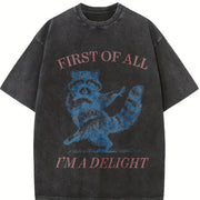 First of All I'm a Delight Vintage Washed T-Shirt in Black