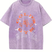 Sport Gold Gym and Batik vintage washed oversized T-shirt in Purple