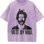 Vote by Mail Ted Kaczynski: Political Meme Vintage Washed T-Shirt in Purple